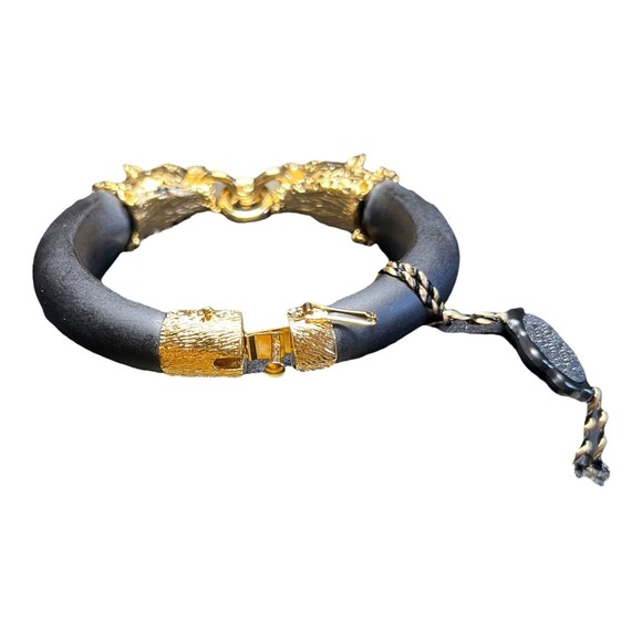 22 Karat Gold Plated Duchess Of Windsor Panther Bracelet Ruby The Franklin Mint - Picture 4 of 10